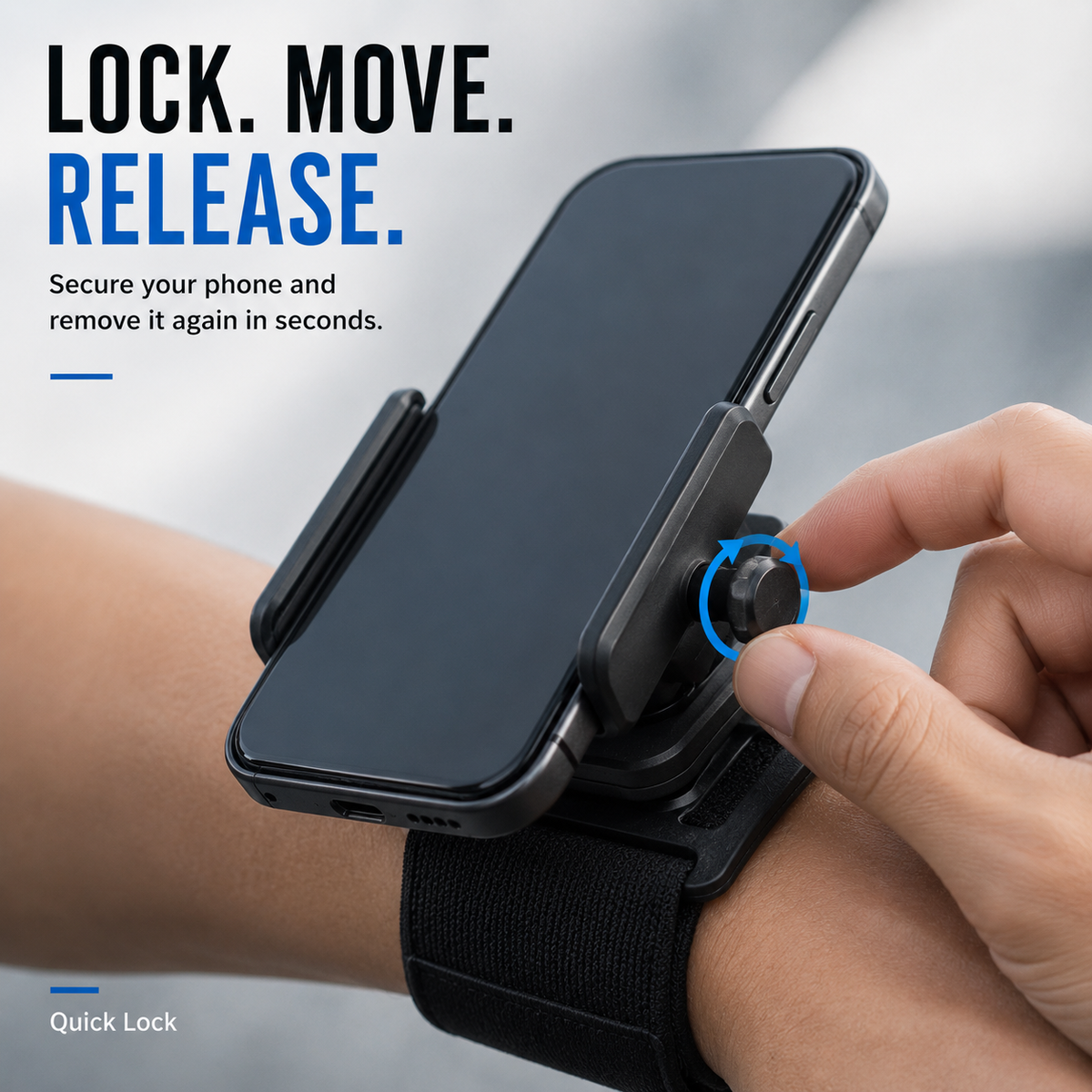 📢📢50% OFF !! ⏰ 360° Rotating Wrist & Arm Phone Holder – Hands-Free Sports Mount