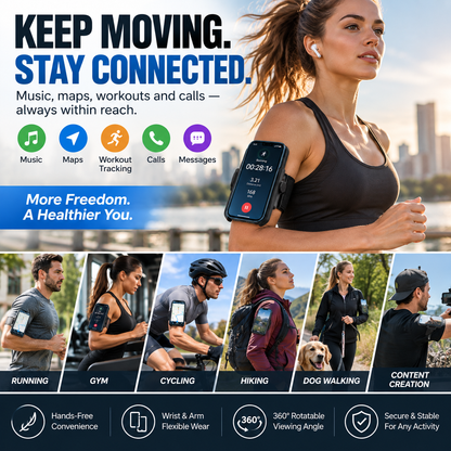 📢📢50% OFF !! ⏰ 360° Rotating Wrist & Arm Phone Holder – Hands-Free Sports Mount